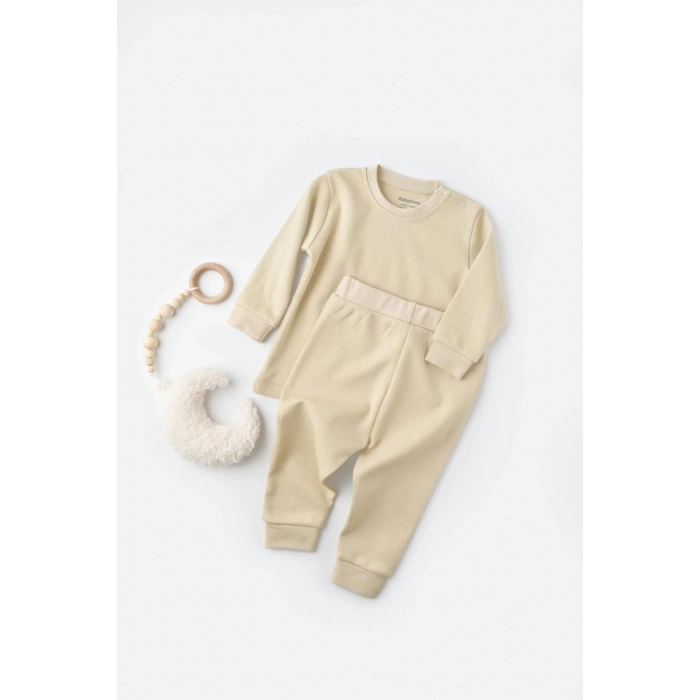 Bebek Pantolon ve Uzun Kollu Tişört Seti, %100 Organik Pamuk, Bebek ve Yenidoğan Serisi - CSY3027