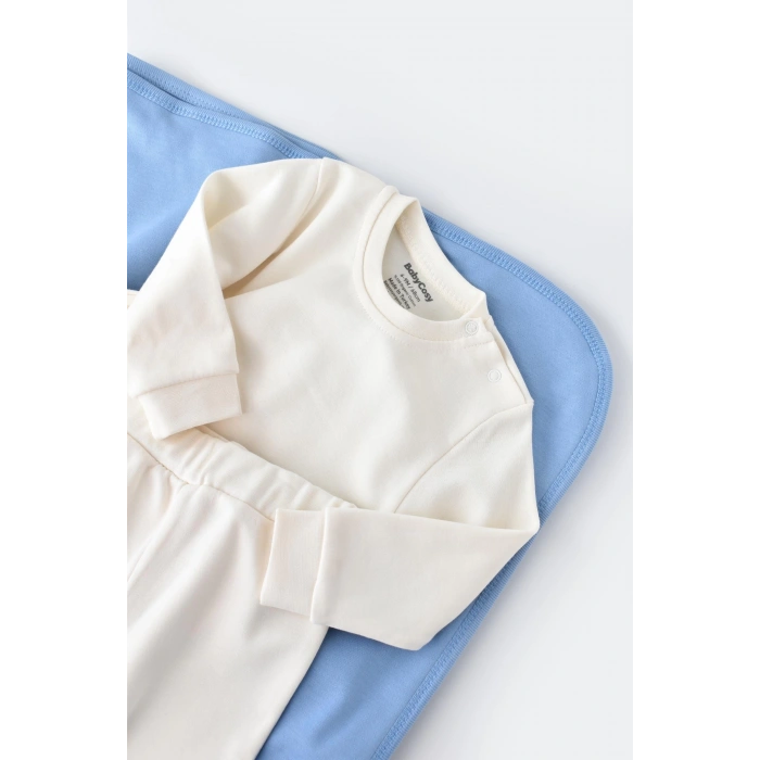 Bebek Pantolon ve Uzun Kollu Tişört Seti, %100 Organik Pamuk, Bebek ve Yenidoğan Serisi - CSY3028