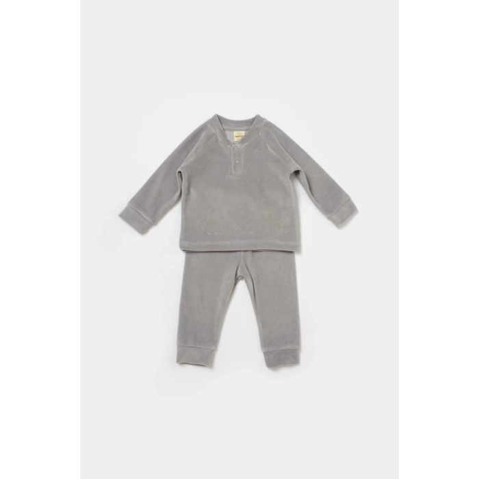 Bebek Pantolon ve Uzun Kollu Tişört Seti, %80 Organik Pamuk, Bebek ve Yenidoğan Serisi - CSYK6051