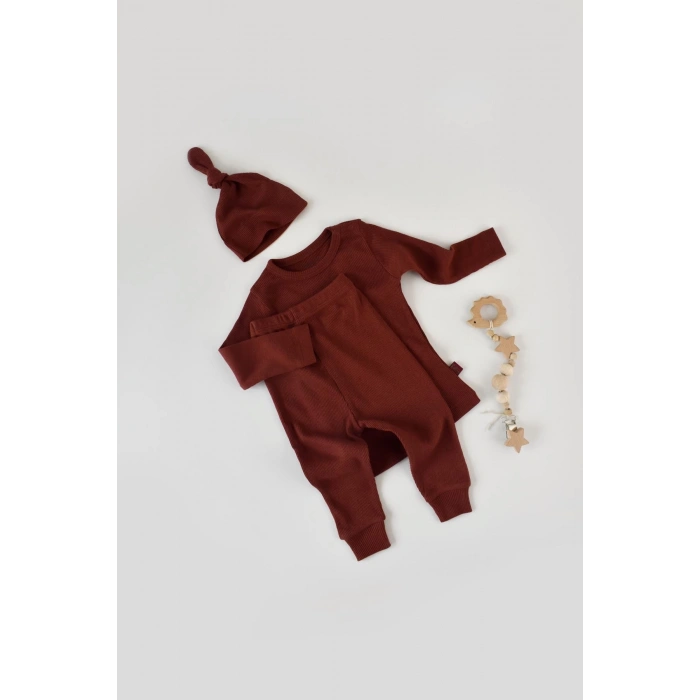 Bebek Pantolon ve Uzun Kollu Tişört ve Şapka Seti, Bebek ve Yenidoğan Serisi - CSYM21501