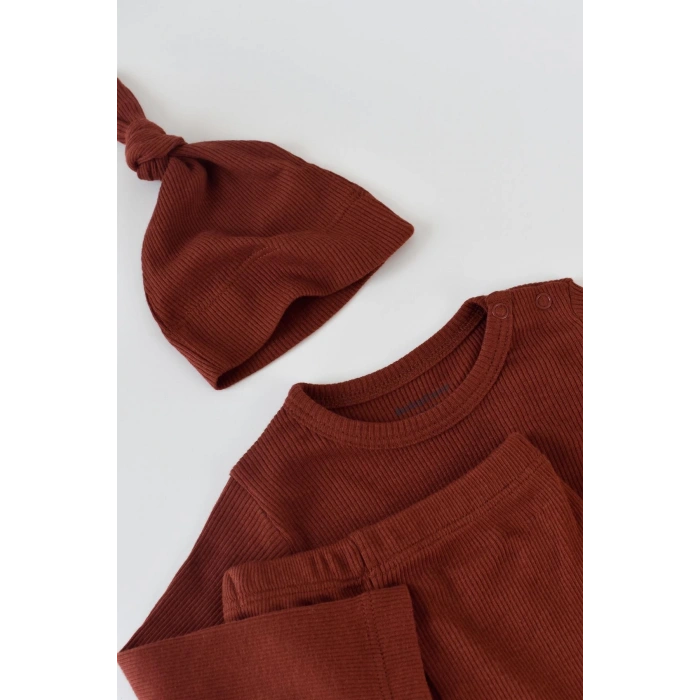 Bebek Pantolon ve Uzun Kollu Tişört ve Şapka Seti, Bebek ve Yenidoğan Serisi - CSYM21501