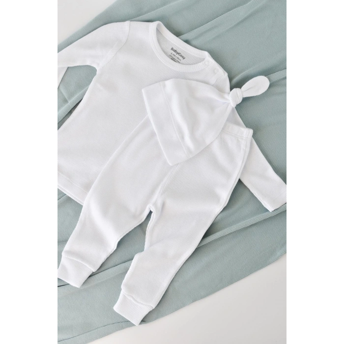 Bebek Pantolon ve Uzun Kollu Tişört ve Şapka Seti, Bebek ve Yenidoğan Serisi - CSYM21511