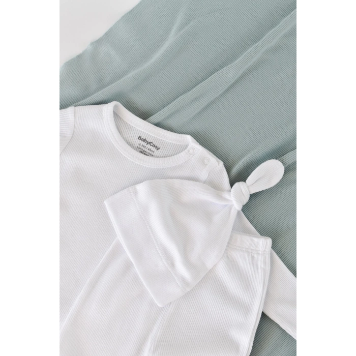 Bebek Pantolon ve Uzun Kollu Tişört ve Şapka Seti, Bebek ve Yenidoğan Serisi - CSYM21511