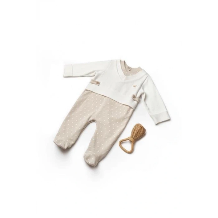 Bebek Patikli Tulum %100 Organik Pamuk, Bebek-Yenidoğan Serisi -CSY8106