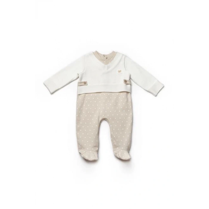 Bebek Patikli Tulum %100 Organik Pamuk, Bebek-Yenidoğan Serisi -CSY8106