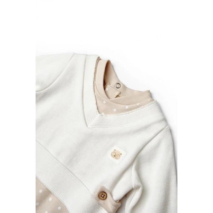 Bebek Patikli Tulum %100 Organik Pamuk, Bebek-Yenidoğan Serisi -CSY8106