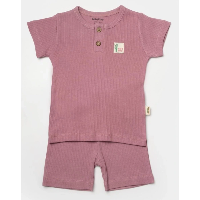 Bebek Şort ve Tişört Takımı, %50 Bambu - %50 Organik Pamuk, Bebek ve Yenidoğan Serisi - CSYB9039