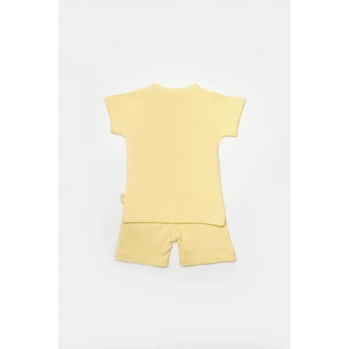 Bebek Şort ve Tişört Takımı, %50 Bambu - %50 Organik Pamuk, Bebek ve Yenidoğan Serisi - CSYB9041
