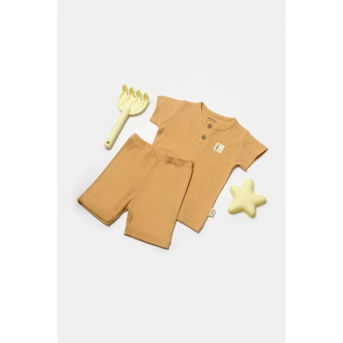 Bebek Şort ve Tişört Takımı, %50 Bambu - %50 Organik Pamuk, Bebek ve Yenidoğan Serisi - CSYB9042