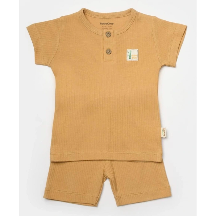 Bebek Şort ve Tişört Takımı, %50 Bambu - %50 Organik Pamuk, Bebek ve Yenidoğan Serisi - CSYB9042