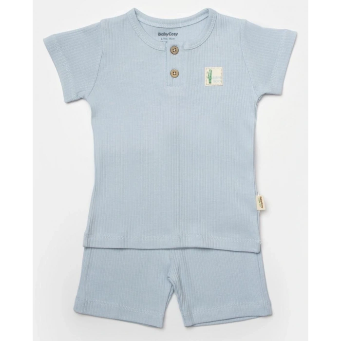 Bebek Şort ve Tişört Takımı, %50 Bambu - %50 Organik Pamuk, Bebek ve Yenidoğan Serisi - CSYB9043