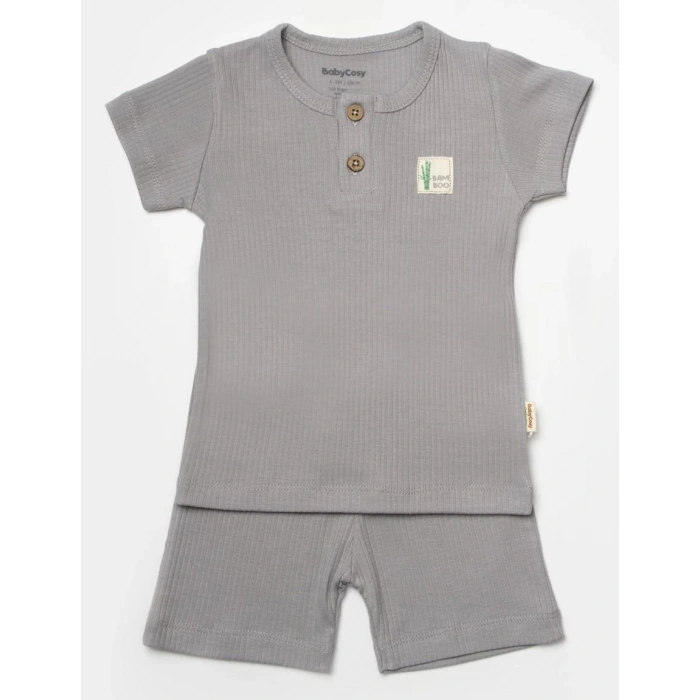 Bebek Şort ve Tişört Takımı, %50 Bambu - %50 Organik Pamuk, Bebek ve Yenidoğan Serisi - CSYB9044
