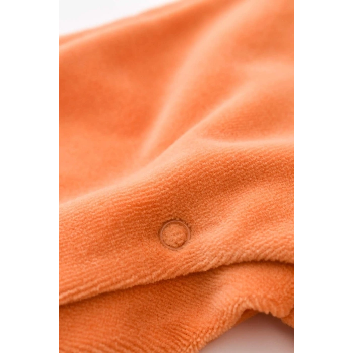 Bebek Teddy Kadife Ayaklı Tulum, %80 Organik Pamuk, Bebek ve Yenidoğan Serisi - CSYK6012