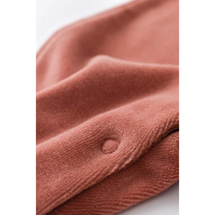 Bebek Teddy Kadife Ayaklı Tulum, %80 Organik Pamuk, Bebek ve Yenidoğan Serisi - CSYK6013