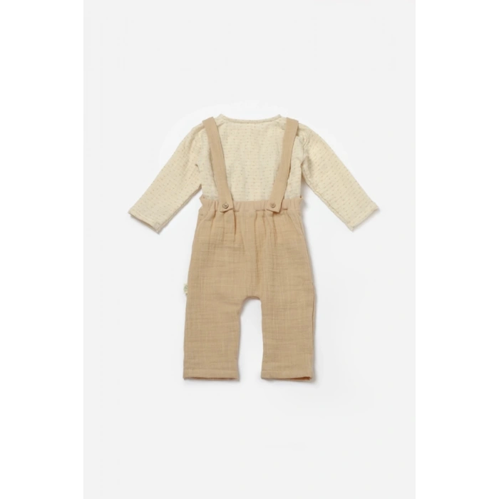 Bebek Uzun Kollu Tişört & Salopet Takım, %100 Pamuk, Bebek ve Yenidoğan Serisi - CSYM7047