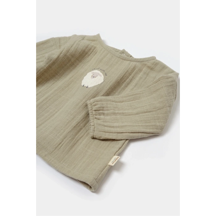 Bebek Uzun Kollu Tişört ve Pantolon Takım, %100 Pamuk, Bebek ve Yenidoğan Serisi - CSYM7016