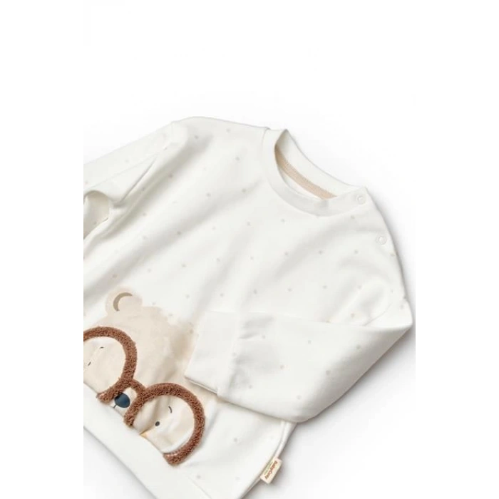 Bebek Uzun Kollu Tişört ve Pantolon Takımı, %100 Organik Pamuk, Bebek ve Yenidoğan Serisi - CSY8111