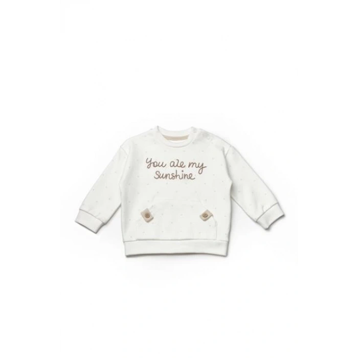 Bebek Uzun Kollu Tişört ve Pantolon Takımı, %100 Organik Pamuk, Bebek ve Yenidoğan Serisi - CSY8112