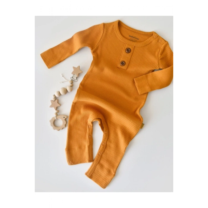 Bebek Uzun Kollu Tulum, %50 Modal Kumaş - %50 Organik Pamuk, Bebek ve Yenidoğan Serisi - CSYM11408