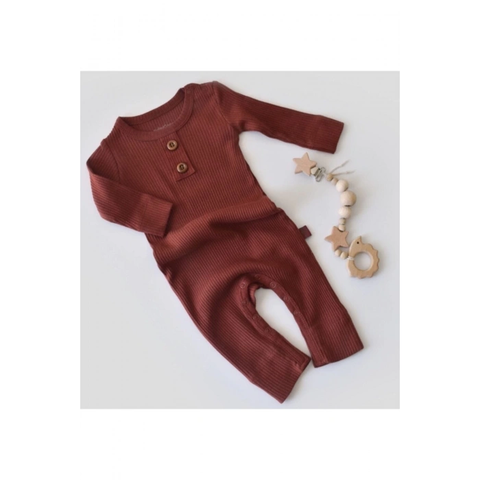 Bebek Uzun Kollu Tulum, %50 Modal Kumaş - %50 Organik Pamuk, Bebek ve Yenidoğan Serisi - CSYM11409