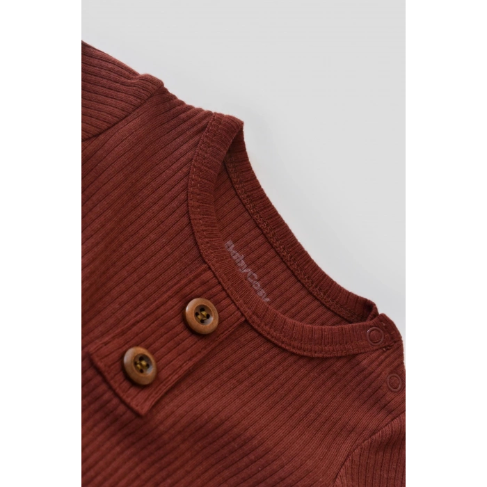 Bebek Uzun Kollu Tulum, %50 Modal Kumaş - %50 Organik Pamuk, Bebek ve Yenidoğan Serisi - CSYM11409