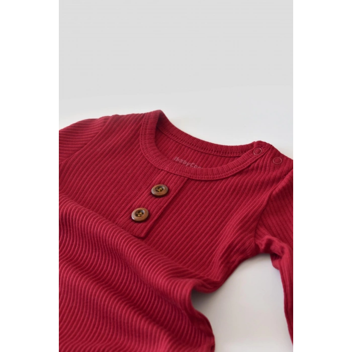 Bebek Uzun Kollu Tulum, %50 Modal Kumaş - %50 Organik Pamuk, Bebek ve Yenidoğan Serisi - CSYM11410