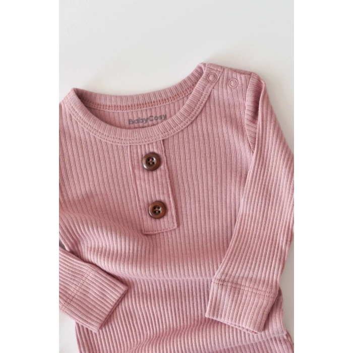 Bebek Uzun Kollu Tulum, %50 Modal Kumaş - %50 Organik Pamuk, Bebek ve Yenidoğan Serisi - CSYM11411