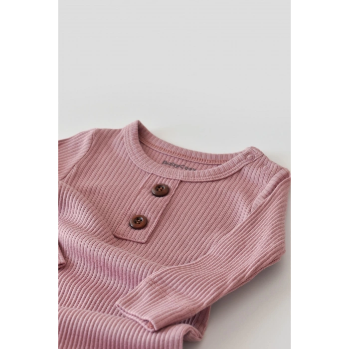 Bebek Uzun Kollu Tulum, %50 Modal Kumaş - %50 Organik Pamuk, Bebek ve Yenidoğan Serisi - CSYM11411