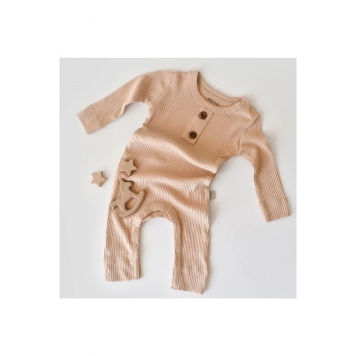 Bebek Uzun Kollu Tulum, %50 Modal Kumaş - %50 Organik Pamuk, Bebek ve Yenidoğan Serisi - CSYM11412