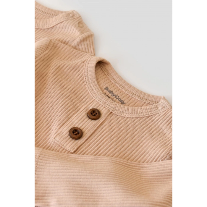 Bebek Uzun Kollu Tulum, %50 Modal Kumaş - %50 Organik Pamuk, Bebek ve Yenidoğan Serisi - CSYM11412