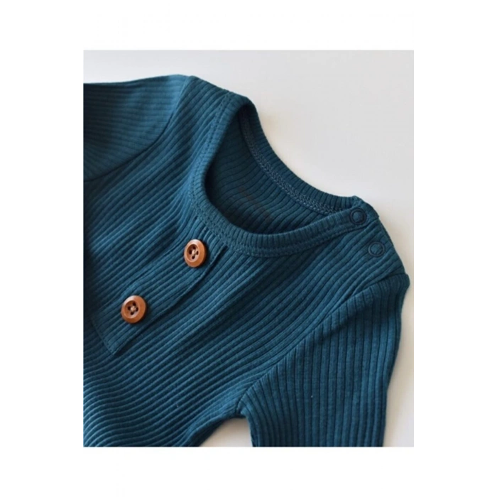 Bebek Uzun Kollu Tulum, %50 Modal Kumaş - %50 Organik Pamuk, Bebek ve Yenidoğan Serisi - CSYM11416