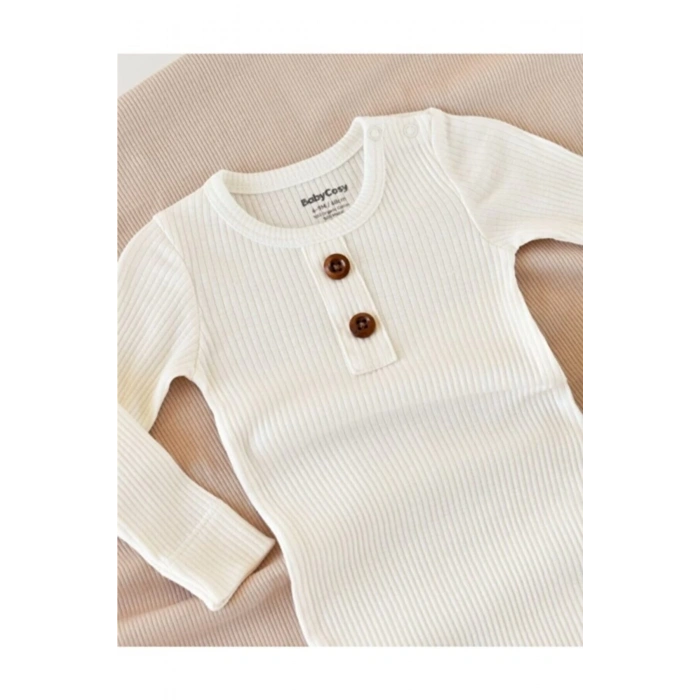 Bebek Uzun Kollu Tulum, %50 Modal Kumaş - %50 Organik Pamuk, Bebek ve Yenidoğan Serisi - CSYM11418