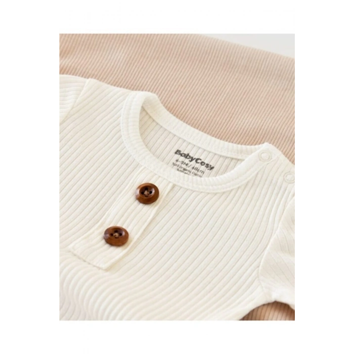 Bebek Uzun Kollu Tulum, %50 Modal Kumaş - %50 Organik Pamuk, Bebek ve Yenidoğan Serisi - CSYM11418