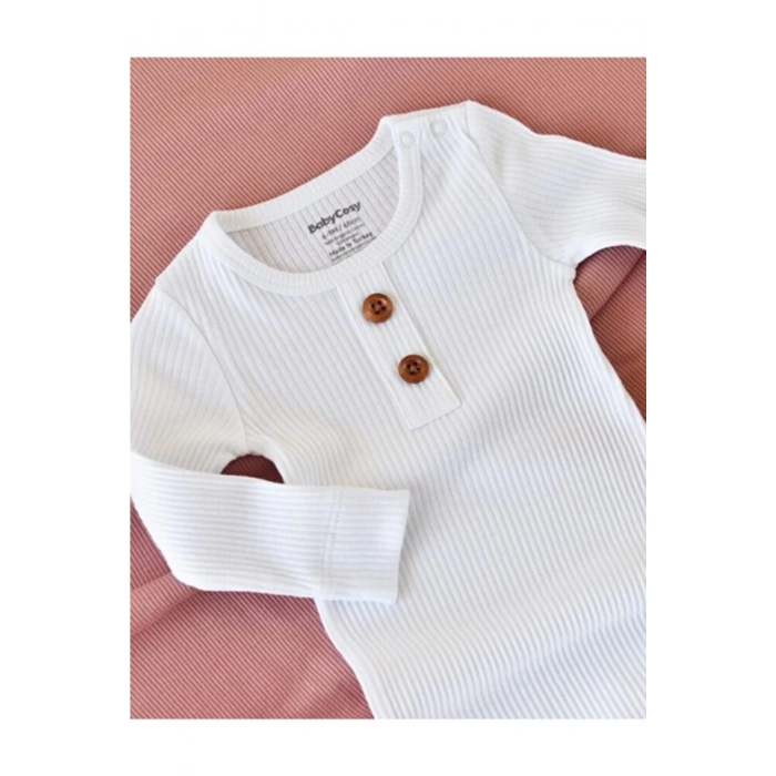 Bebek Uzun Kollu Tulum, %50 Modal Kumaş - %50 Organik Pamuk, Bebek ve Yenidoğan Serisi - CSYM11419