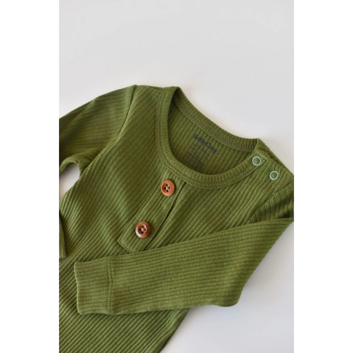 Bebek Uzun Kollu Tulum, %50 Modal Kumaş - %50 Organik Pamuk, Bebek ve Yenidoğan Serisi - CSYM11420