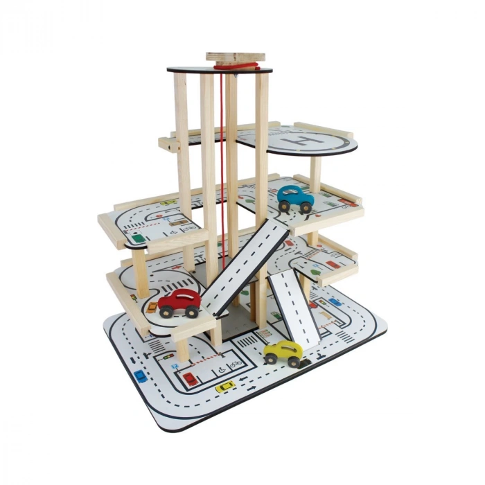 ÇG90 Ahşap Asansörlü Otopark -Okutan Hobi