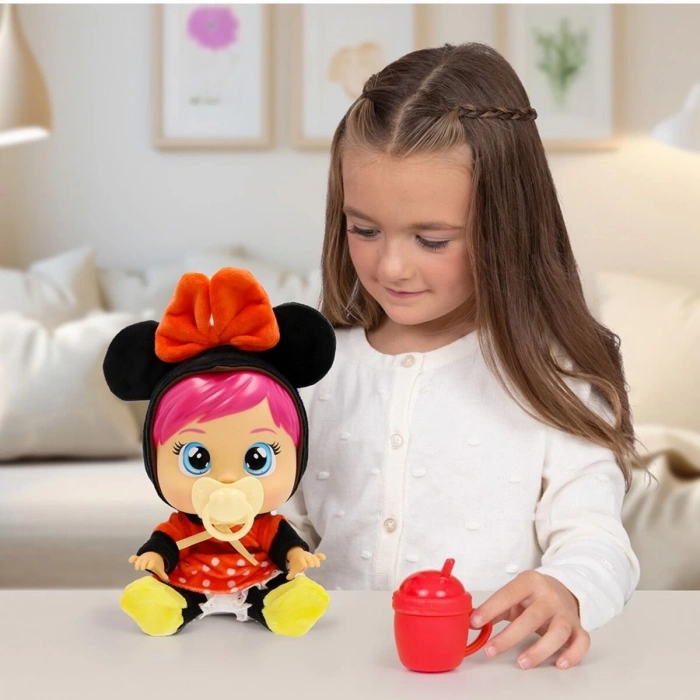 CYB69000 Cry Babies Love and Care Minnie Kostümlü Bebek