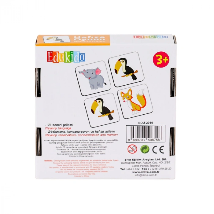 EDU-2010 Hafıza Oyunu Neşeli Hayvanlar