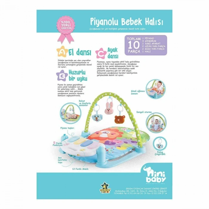 ER-111 PİYANOLU BEBEK HALISI