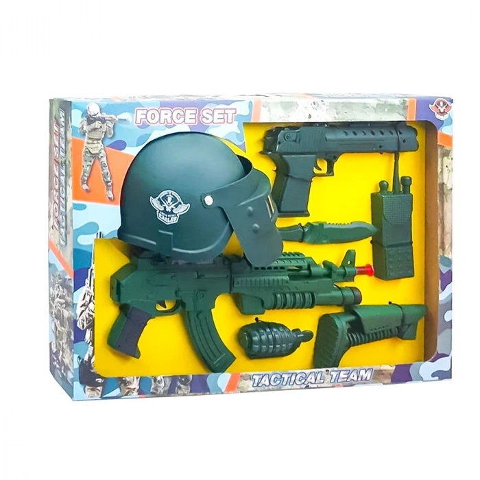 ER-118M Force Kask ve Silah Oyun Seti -Erdem Oyuncak