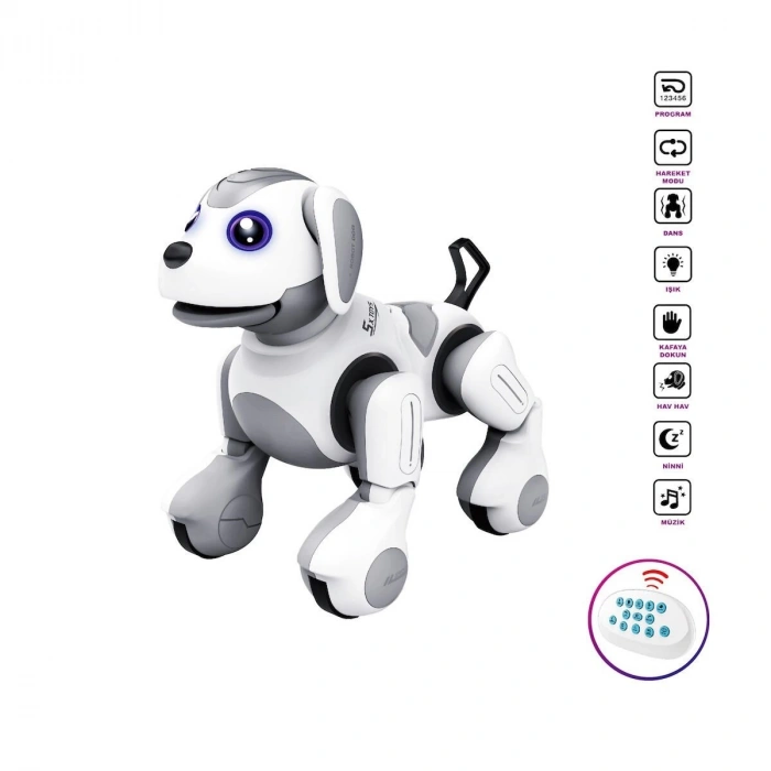 G52 Uzaktan Kumandalı Full Fonksiyon Şarjlı İnteraktif Akıllı Robot Köpek