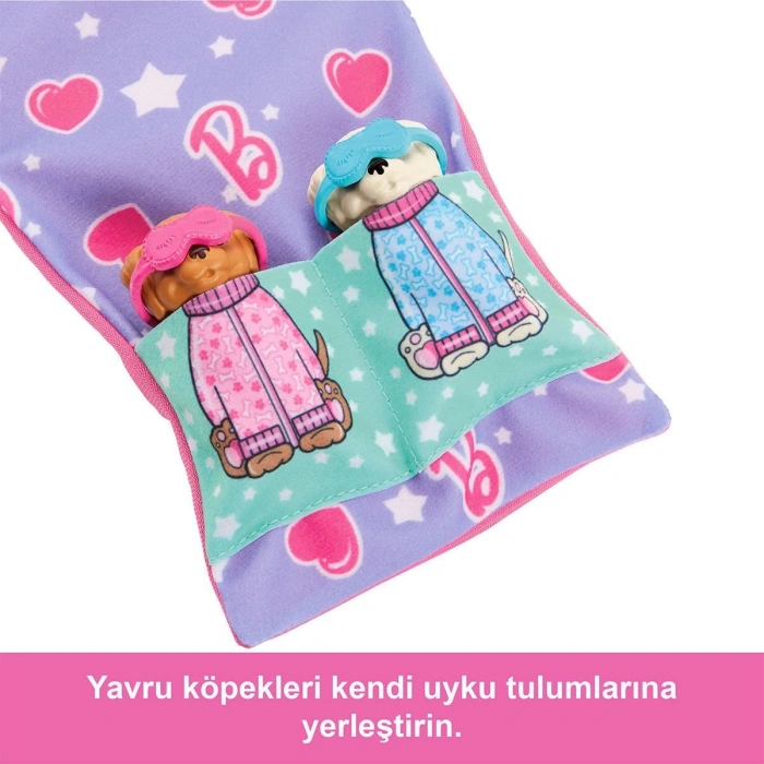 HXN01 Barbie ve Köpekçikleri Pijama Partisi