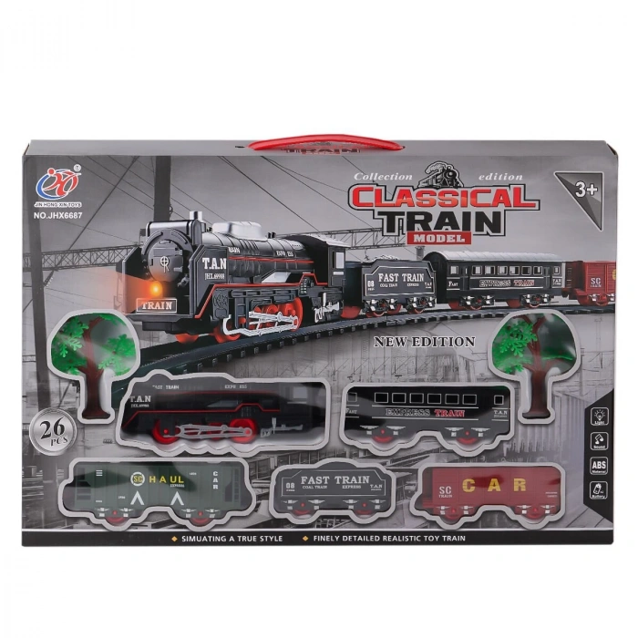 JHX6687 Sesli Işıklı Tren 26 Parça