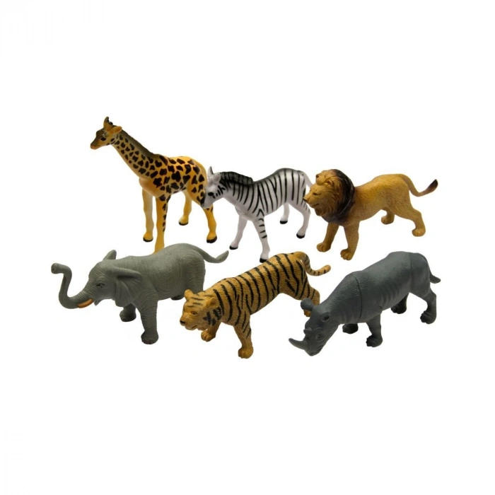 SH-Vardem 6 Parça 5 inch  Çiftlik, Dinozor,Vahşi Orman ve Deniz Hayvanları Hayvan Seti