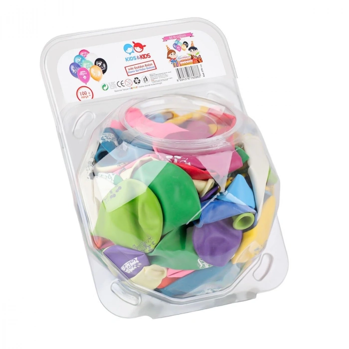 STR-122 KİDS KİDS İYİKİ DOĞDUN BALON 100LÜ KOLİ 36 PK