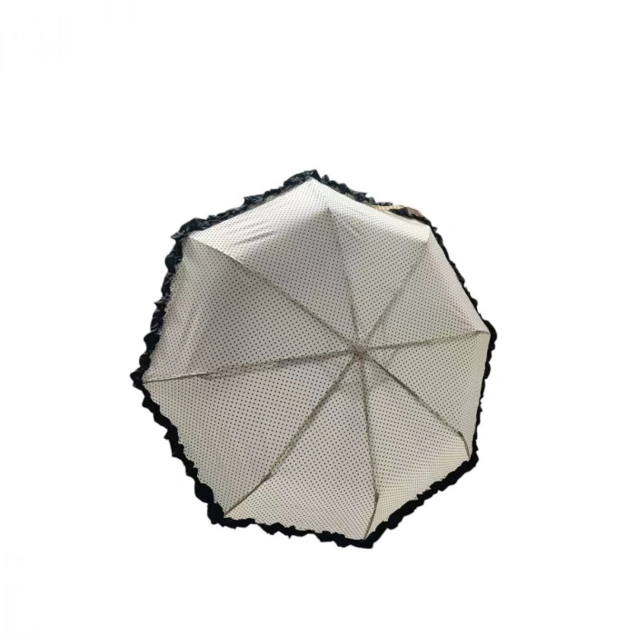 TK-3665 Katlanır Otomatik Şemsiye 8 Telli Desenli Fırfırlı