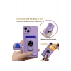 iPhone 12 ile uyumlu , 360 derece halka tutucu stant [kart bölmesi]