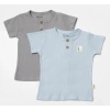 Bebek 2li Tişört, %50 Bambu - %50 Organik Pamuk, Bebek ve Yenidoğan Serisi - CSYB9023