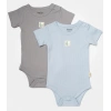 Bebek 2 Parça Kısa Kol Body, %50 Bambu - %50 Organik Pamuk, Bebek ve Yenidoğan Serisi - CSYB9017