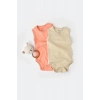 Bebek 2 Parça Kolsuz Body, %100 Organik Pamuk, Bebek ve Yenidoğan Serisi, Hastane Çıkışı Seti - CSY3019